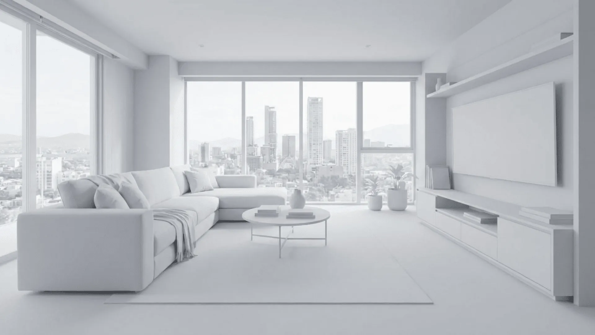 Fase de geometría: modelo blanco del interior